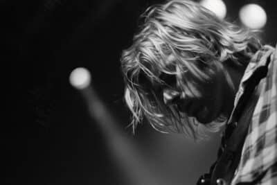 Photo sombre de Kurt Cobain