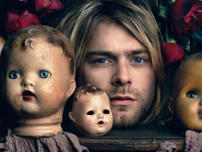 Kurt Cobain avec des têtes de poupées